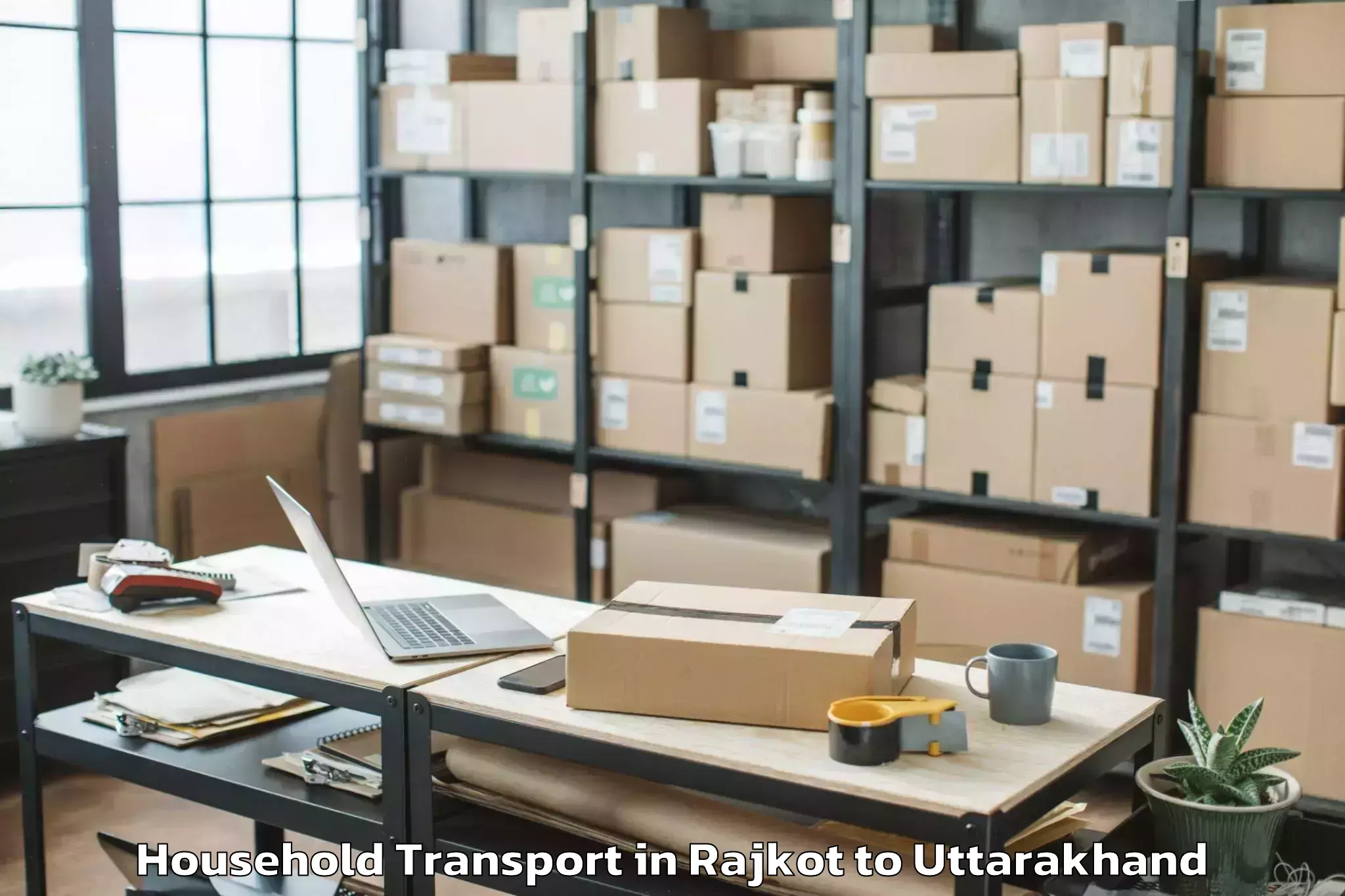 Book Rajkot to Lalkuan Household Transport Online